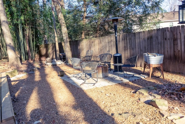 view of yard featuring a patio