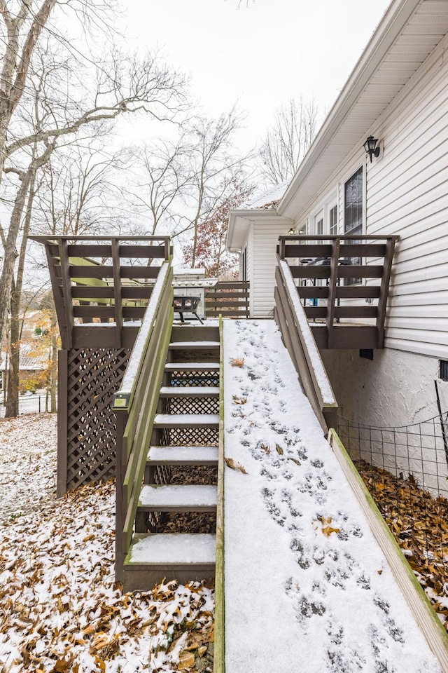 view of snowy yard