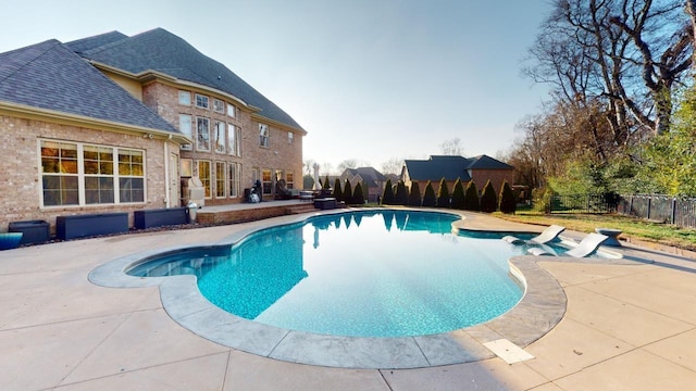 view of pool with a patio area