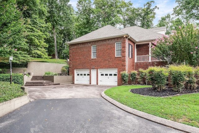 view of home's exterior with a garage