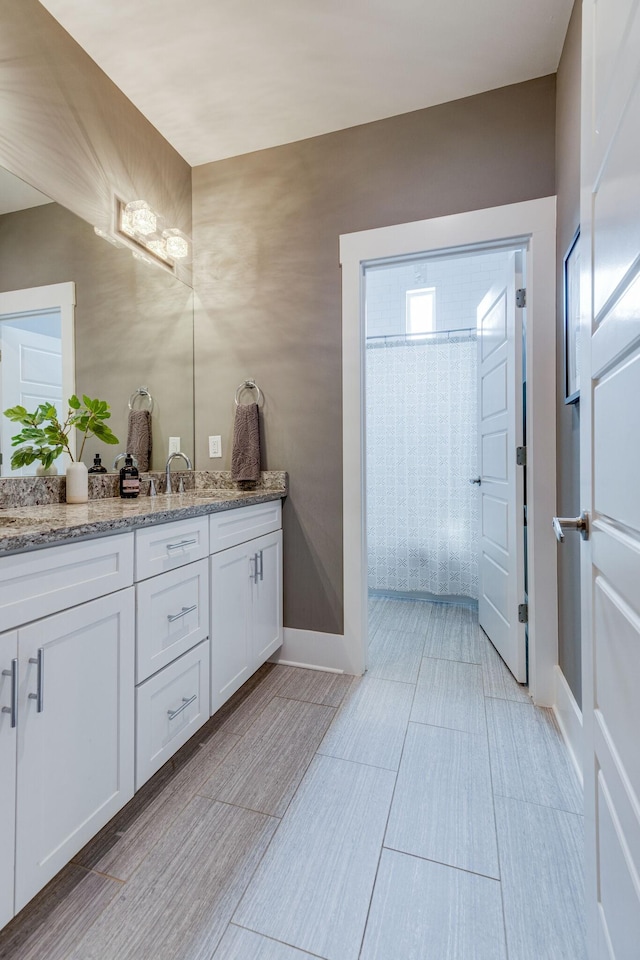 bathroom featuring vanity