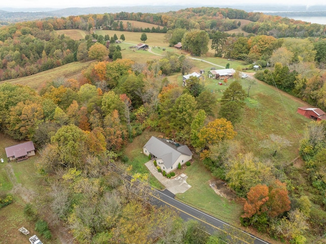 bird's eye view featuring a rural view