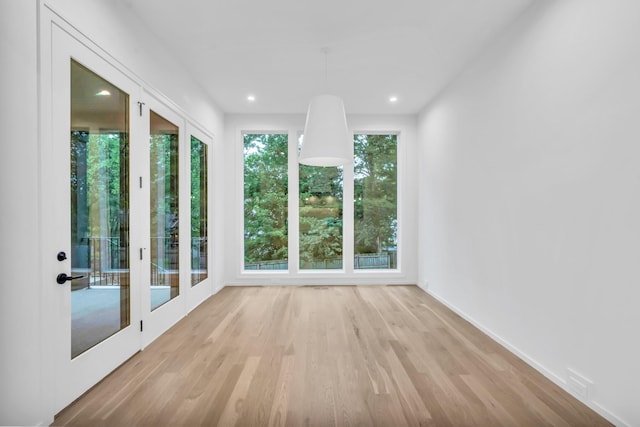 interior space featuring a wealth of natural light and french doors