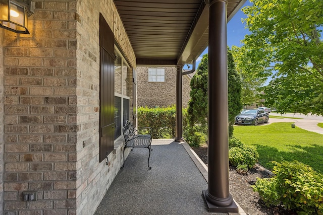 view of patio with covered porch