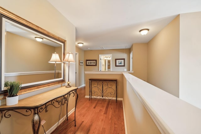 hallway featuring hardwood / wood-style floors