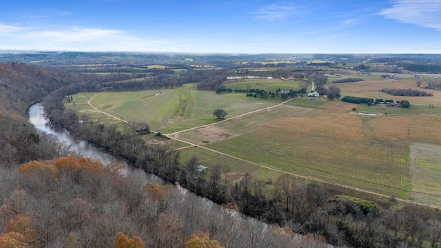 bird's eye view featuring a rural view