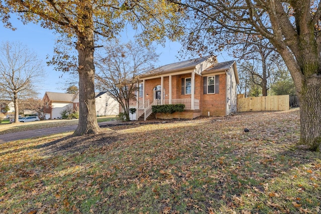 view of front of home featuring a porch