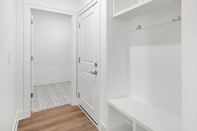 mudroom featuring wood finished floors