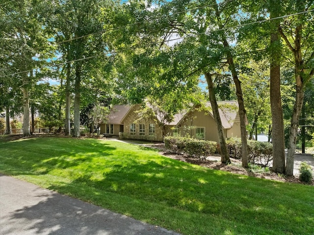 exterior space with a front yard