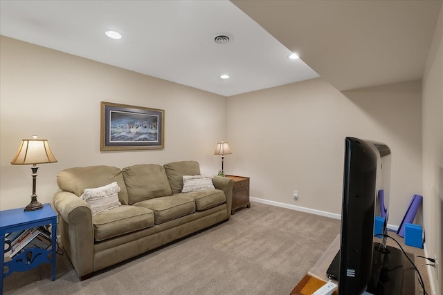 view of carpeted living room