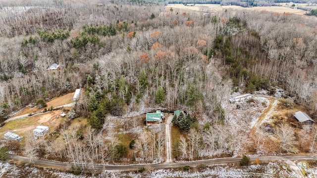 bird's eye view with a rural view