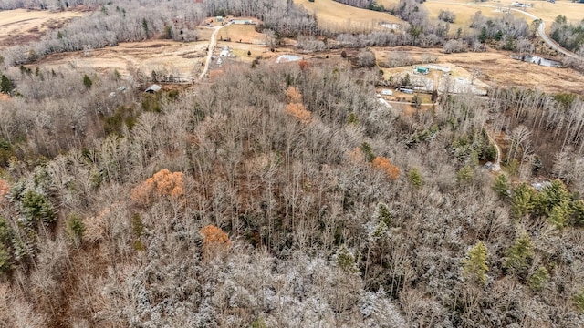 aerial view with a rural view