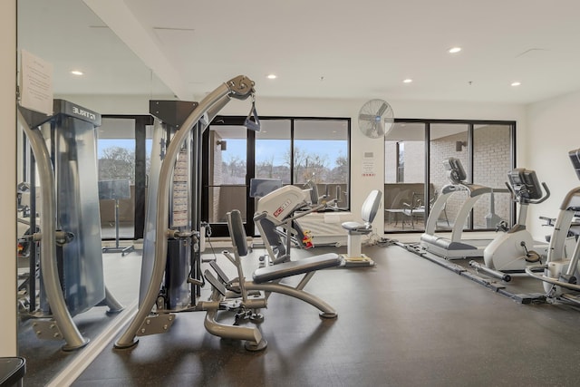 view of exercise room