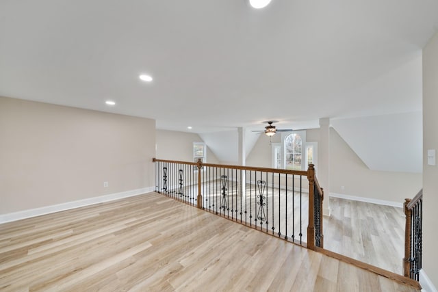 hall featuring light hardwood / wood-style floors