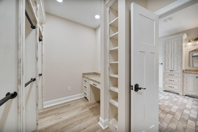 interior space featuring light hardwood / wood-style flooring