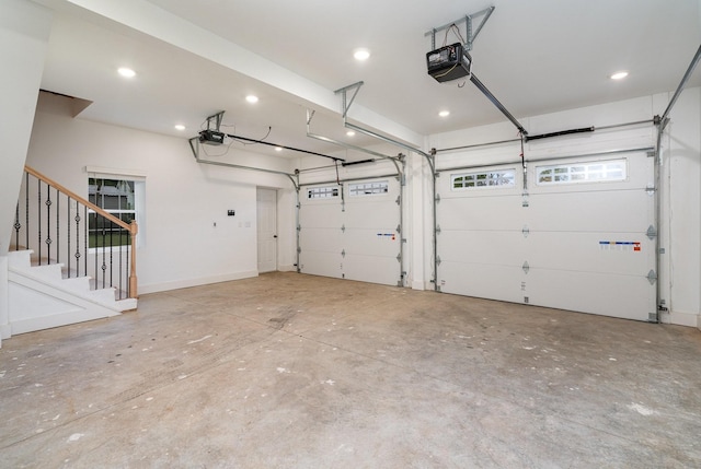 garage featuring a garage door opener