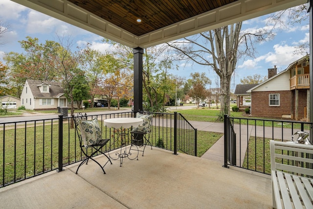 balcony with a porch