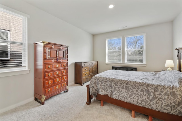 view of carpeted bedroom