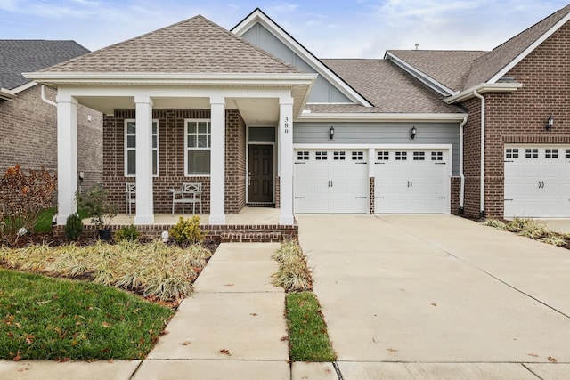 view of front of house featuring a garage