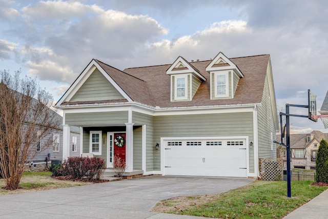 view of front of house featuring a garage