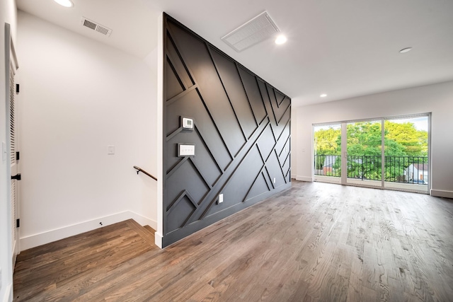 interior space featuring hardwood / wood-style flooring