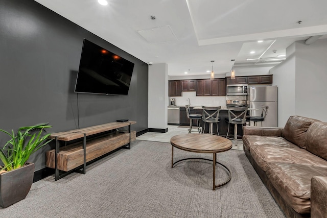 view of carpeted living room