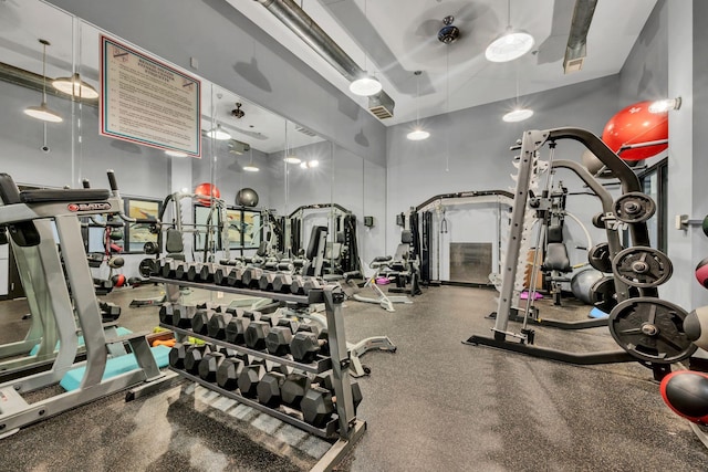 view of workout area