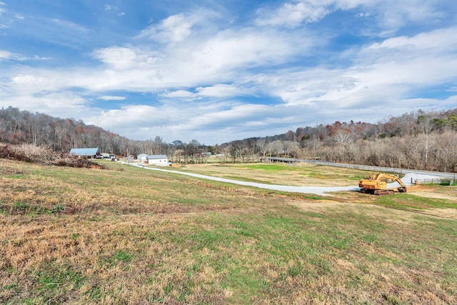 view of yard featuring a rural view