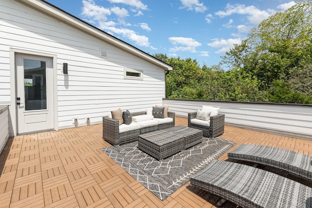 view of patio with an outdoor hangout area