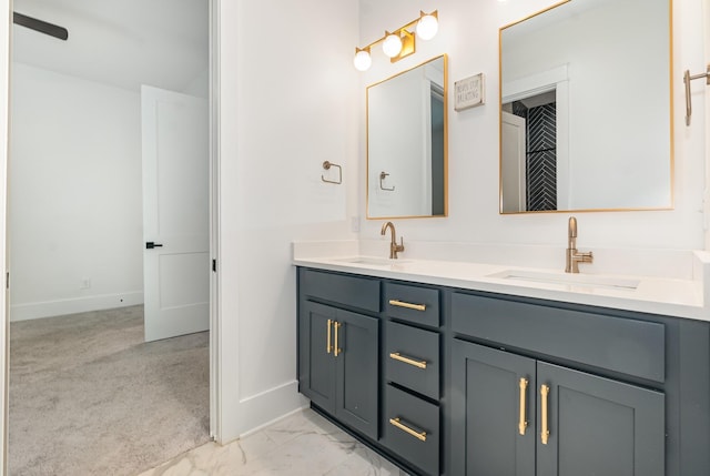 bathroom featuring vanity