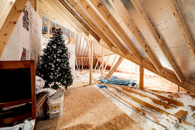 view of attic