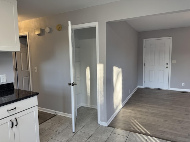 interior space with hardwood / wood-style flooring