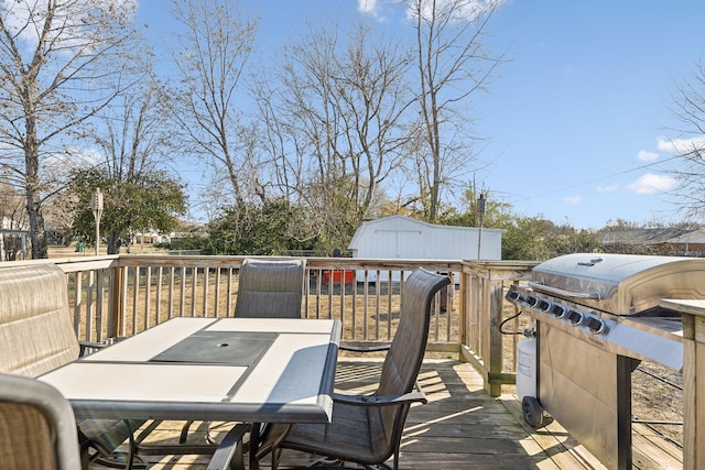 deck with grilling area