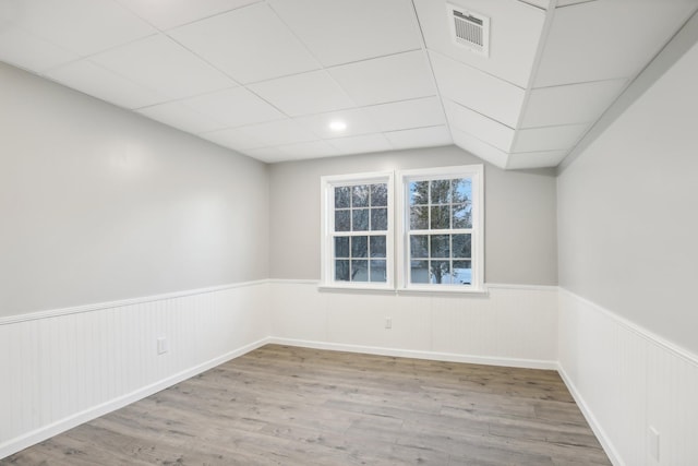 unfurnished room featuring light wood-type flooring