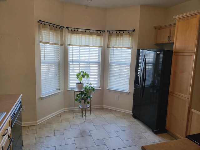 kitchen featuring black appliances