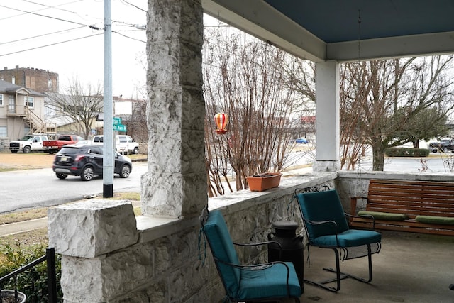 view of patio / terrace featuring covered porch