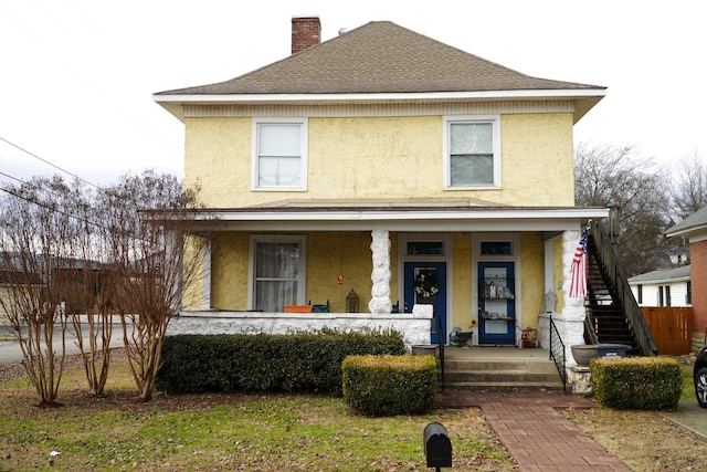 view of front of house with a porch