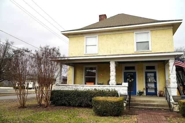 view of front of home with a porch