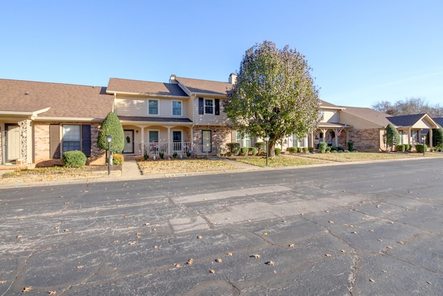 view of front of home with covered porch