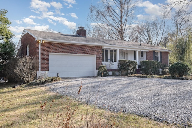 single story home featuring a garage