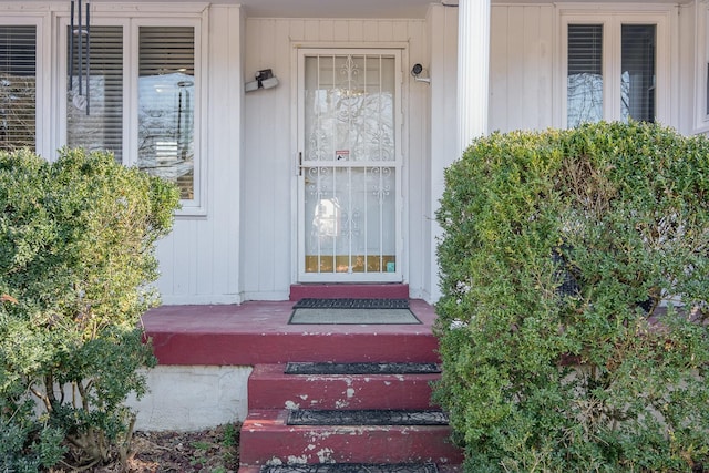 view of doorway to property