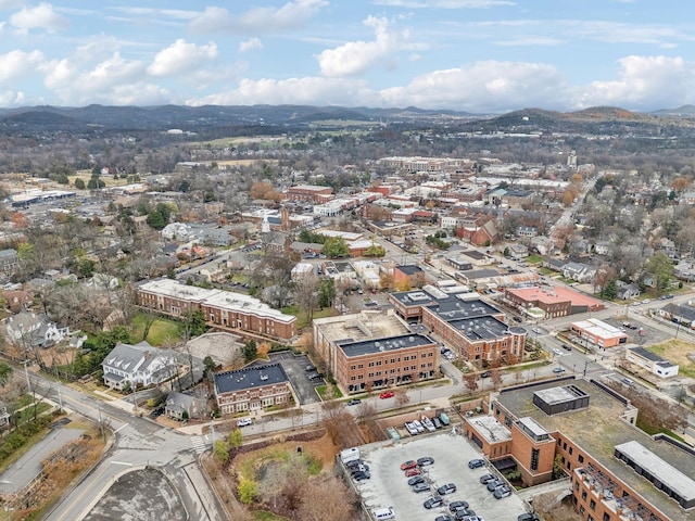 aerial view featuring a mountain view