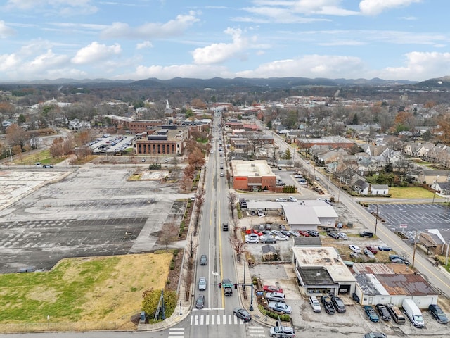 aerial view featuring a mountain view