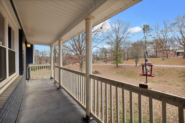 balcony with covered porch