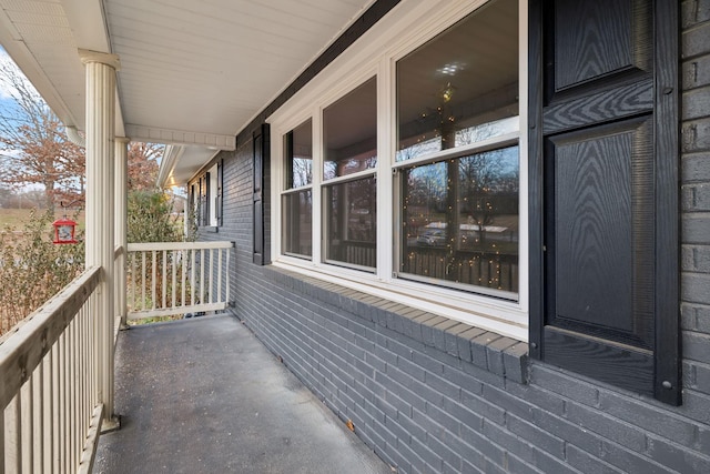 exterior space with covered porch