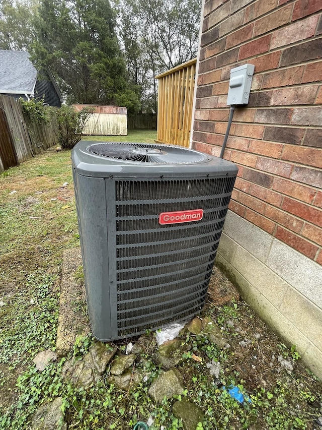 exterior details with cooling unit