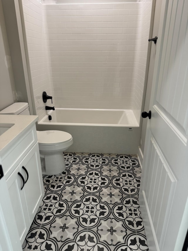 10 Shagbark Cv, Dunlap, TN 37327 - full bathroom featuring toilet, vanity, bathing tub / shower combination, and tile patterned floors