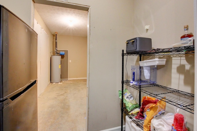 interior space featuring gas water heater