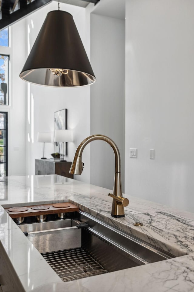 interior details featuring sink