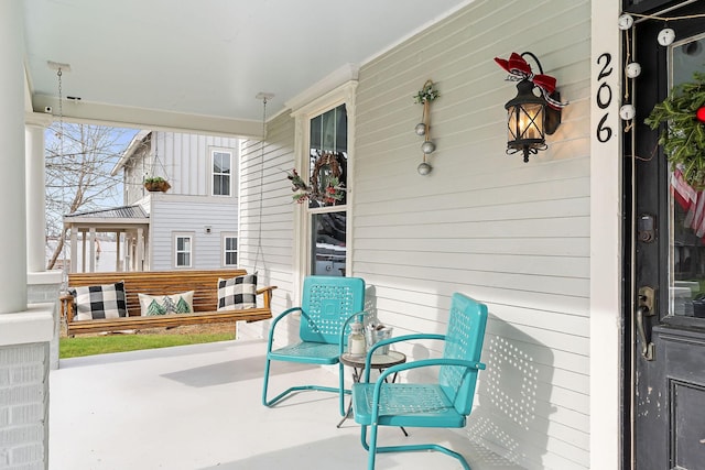 view of patio with covered porch